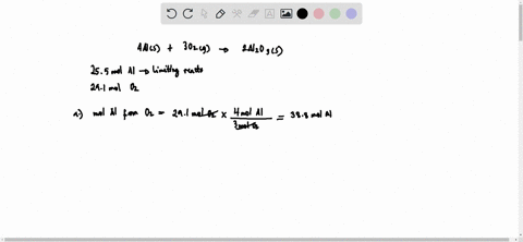 what-is-the-maximum-theoretical-number-of-moles-of-aluminum-oxide-that-can-be-recovered-from-the-reaction-of-255-mol-of-aluminum-and-291-moles-of-oxygen-gas-4-al-s-3-o2g-2-al2o3s-if-84-moles-51811