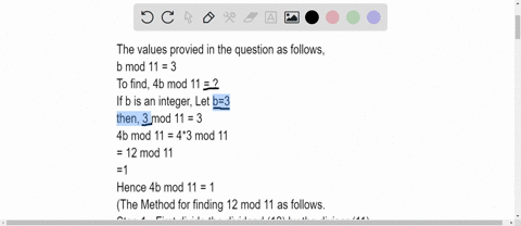 suppose-b-is-an-integer-if-b-mod-11-3-what-is-4b-mod-11-show-your-working-28096