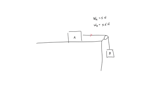 consider-the-system-shown-in-the-figure-figure-blocka-has-weight-50-n-and-block-b-has-weight-36-n-once-block-b-is-set-into-downward-motion-it-descends-at-constant-speed-assume-that-the-mass-56516