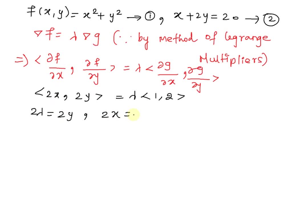 SOLVED: Use Lagrange multipliers to find the indicated extrema ...