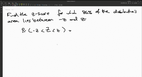 find-the-z-score-for-which-86-of-the-distributions-area-lies-between-z-and-z