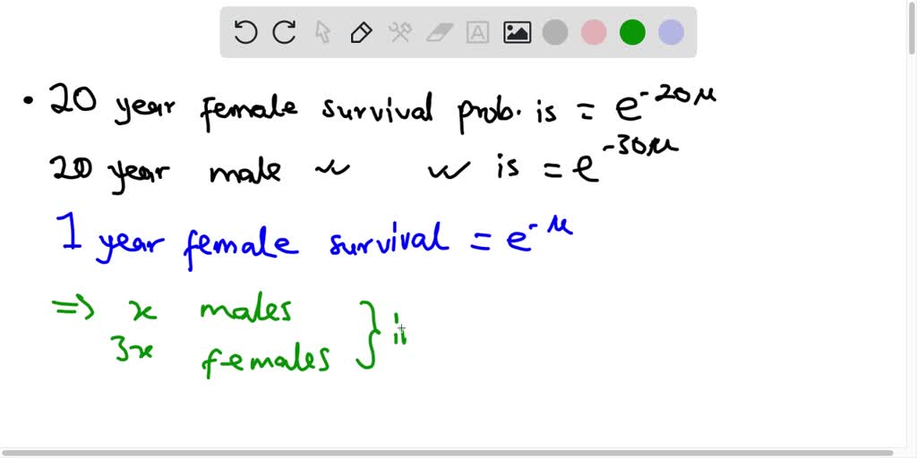 population initially consisting of 75% females and 25% males, you are