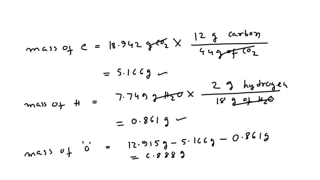 SOLVED: 12.915 g of a biochemical substance containing only carbon ...