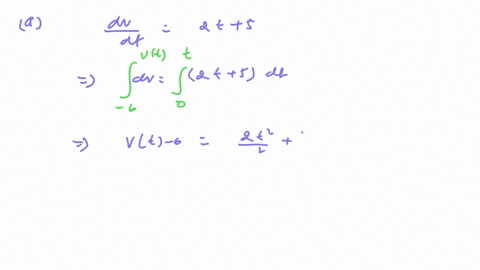 the-acceleration-function-in-ms2-and-the-initial-velocity-are-given-for-a-particle-moving-along-a-line-at2t5-v0-6-0-t-3-a-find-the-velocity-at-time-t-b-set-up-the-integral-that-would-find-the-distance