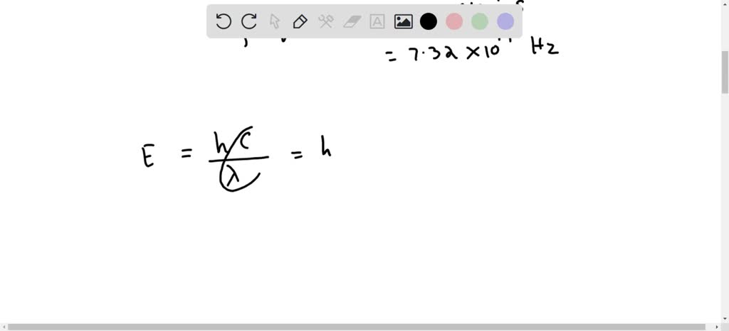 calculate the wavelength of violet light with a frequency of 750 10