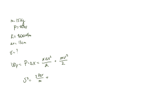 a-15-kg-block-on-a-horizontal-frictionless-surface-is-attached-to-a-light-spring-force-constant-800-nm-the-block-is-initially-at-rest-at-its-equilibrium-position-when-a-force-magnitude-p-80-12375