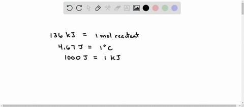 a-certain-chemical-reaction-releases-136kj-of-heat-energy-per-mole-of-reactant-consumed-suppose-some-moles-of-the-reactant-are-put-into-a-calorimeter-a-device-for-measuring-heat-flow-it-takes-467j-of-