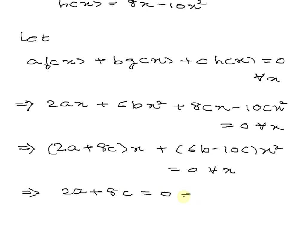 Solved Text Show Directly That The Given Functions Are Linearly