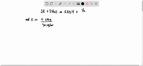 potassium-reacts-aggressively-with-water-shown-in-this-equation-2-k260-koh-if-0200-grams-of-potassium-are-added-to-150-grams-of-water-what-mass-of-koh-can-form-in-this-reaction-97057