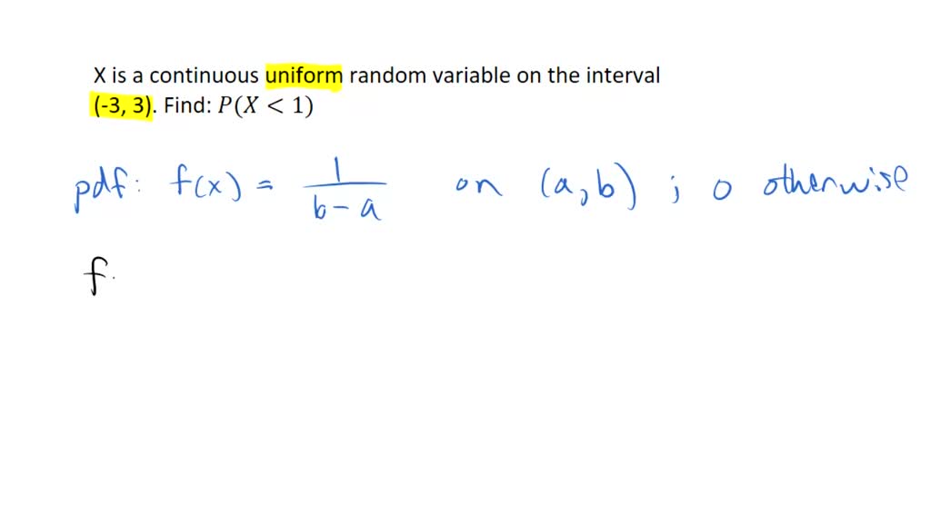 VIDEO solution: Consider a continuous random variable with pdf that is ...