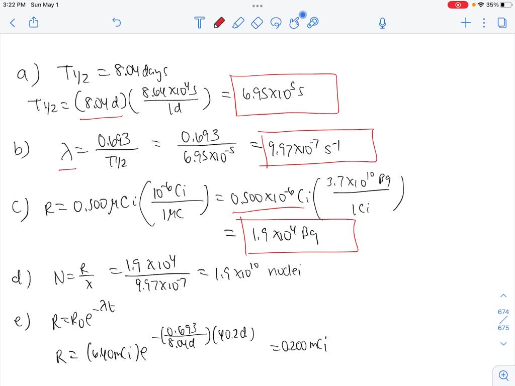 solved-a-determine-the-half-life-in-h-of-a-radioactive-sample-that