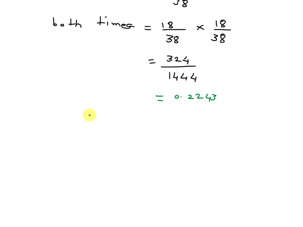 SOLVED Questions 56 An American roulette wheel contains 18 red slots