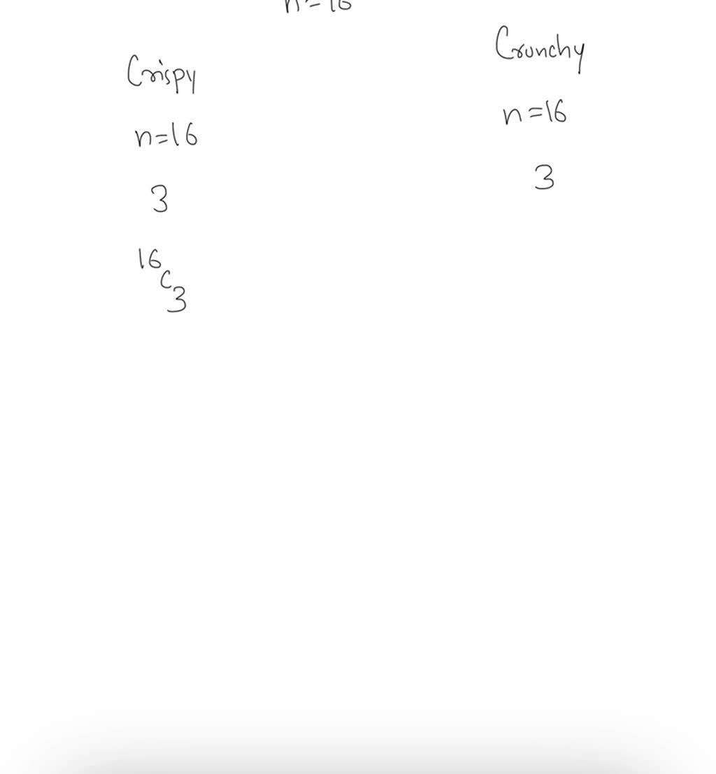 SOLVED Wake up cereal comes in 2 types, crispy and crunchy. If a