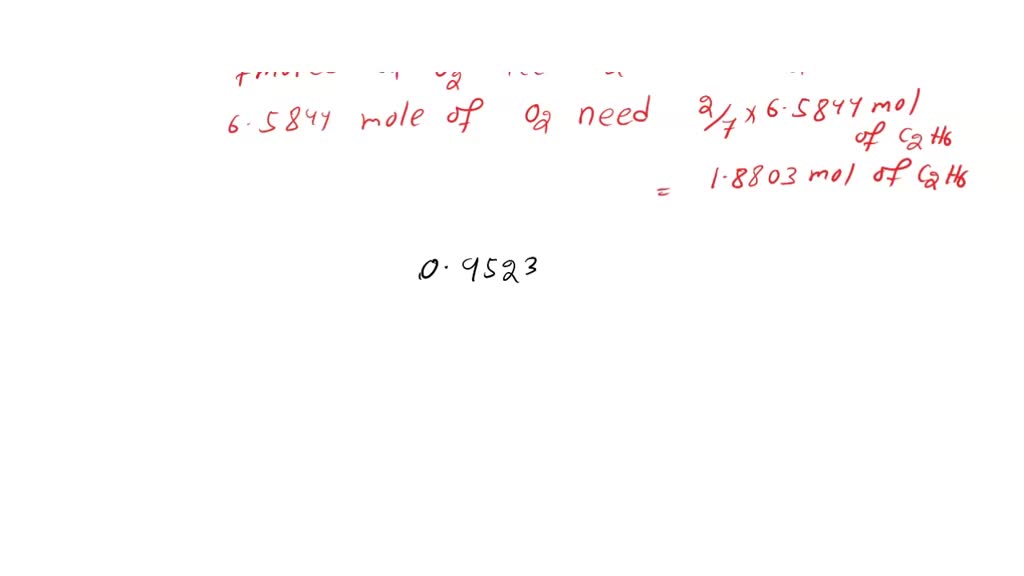 SOLVED Gaseous ethane (CH;CH;, reacts with gaseous oxygen gas (02, to