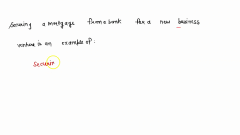 securing-a-mortgage-from-a-bank-for-a-new-business-venture-is-an-example-of-48139