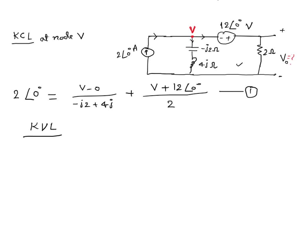 SOLVED: Problem 1 (20 points): Use nodal analysis to find Vo in the ...