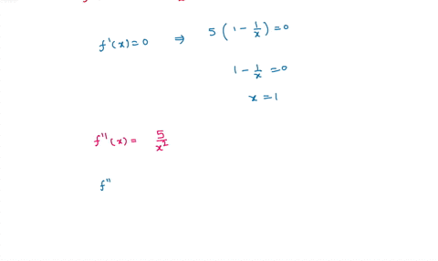 find-the-exact-global-maximum-and-minimum-values-of-the-function-fx5x-5lnx-for-x0-if-no-global-max-or-min-enter-na-global-min-is-global-max-is-69494