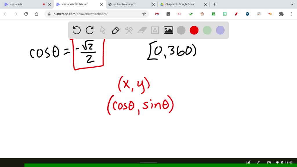 SOLVED:5. Use The Unit Circle Shown Here To Solve The Trigonometric ...