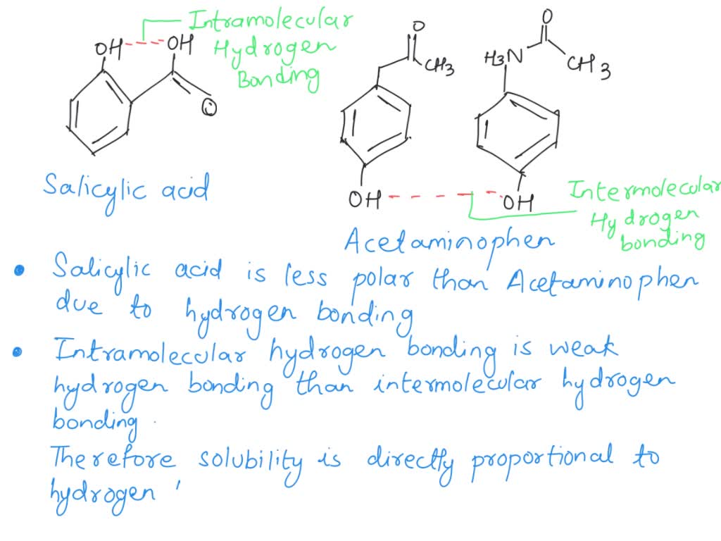 SOLVED Is salicylic acid less polar than acetaminophen? If so, why?