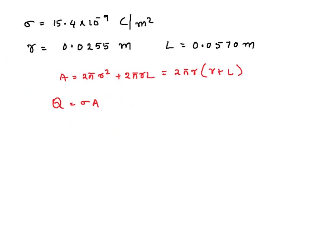 SOLVED: Four solid plastic cylinders all have radius 2.55 cm and length ...