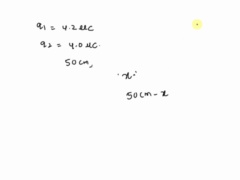 5-two-point-charges-two-point-charges-4-21x-10-c-and-q-40q-are-fixed-in-place-50-cm-apart-find-the-point-along-the-straight-line-passing-through-the-two-charges-at-which-the-electric-field-i-66723