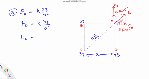 four-point-charges-are-at-the-corners-of-a-square-of-side-a-as-shown-in-figure-p2319-a-determine-the-76658