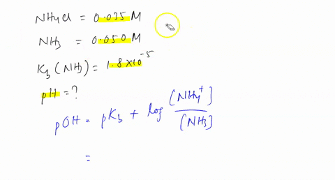a-what-is-the-ph-of-a-buffer-solution-that-initially-consists-of-00500-m-ammonia-nh-and-00350-m-ammonium-chloride-nhacl-b-what-will-be-the-ph-if-100-ml-of-0100-m-hci-is-added-in-the-buffer-s-88762