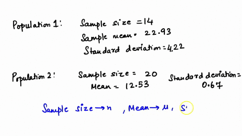 calculate-the-90-confidence-interval-for-the-difference-mu1-mu2-of-two-population-means-given-the-following-sampling-results-population-1-sample-size-14-sample-mean-2293-sample-standard-devi-33293