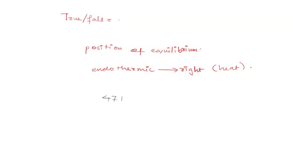 SOLVED True or false The position of the equilibrium for an
