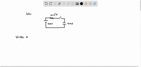 a-2-uf-capacitor-is-connected-by-closing-switch-to-supply-ioov-through-im-ohms-series-resistance_-calculate-a-time-constant-b-voltage-across-the-capacitor-6-seconds-alter-the-switch-has-been-17512