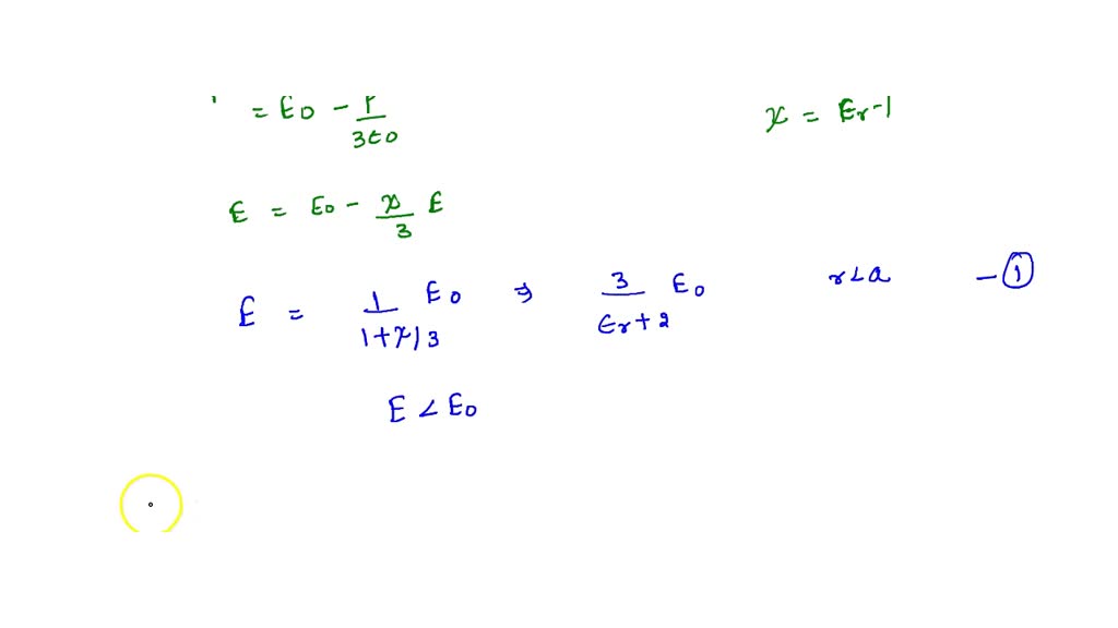 SOLVED: A dielectric sphere in an external field. Consider a simple ...