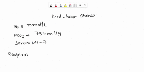 what-is-the-acid-base-status-of-a-patient-with-the-following-values-for-arterial-blood-gases-serum-bicarbonate-365-mmoll-normal-range-22-28-pco2-75-mm-hg-normal-range-35-45-and-serum-ph-70-a-07877