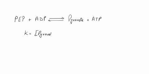 in-glycolysis-the-enzyme-pyruvate-kinase-catalyzes-this-reaction-phosphoenolpyruvate-adp-pyruvate-atp-a-calculate-the-equilibrium-constant-keq-for-this-reaction-b-given-the-following-concent-98526