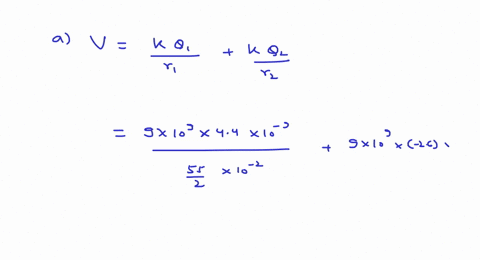 two-point-charges-q1-440-nc-and-q2-260-nc-are-separated-by-550-cm-a-what-is-the-electric-potential-at-a-point-midway-between-the-charges-v-b-what-is-the-potential-energy-of-the-pair-of-charg-02655