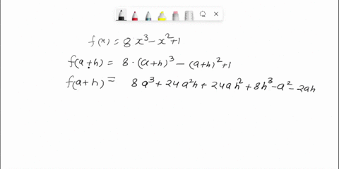 find-and-simplify-the-following-for-the-function-assume-h-0-fx-8x3-_-x2-1-fa-h-fa-76491