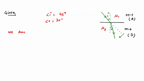 light-travels-from-rarer-medium-1-to-a-denser-medium-2-the-angle-of-incident-and-refraction-are-respectively-450-and-300-calculate-the-i-refractive-index-of-second-medium-with-respect-to-the-first-med