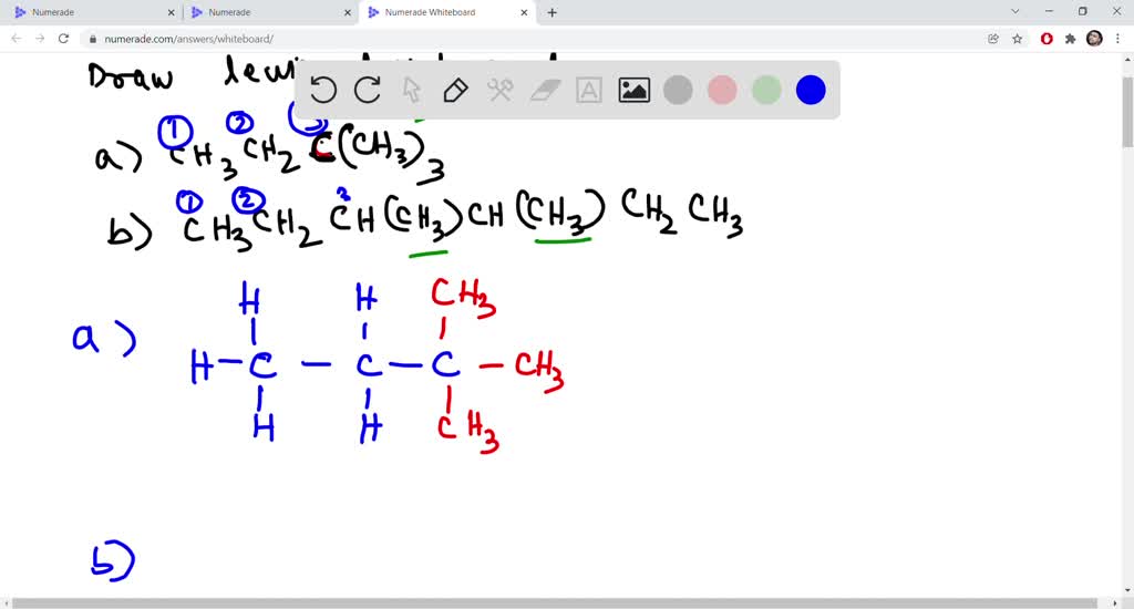 SOLVED Draw A Lewis Structure Of Each CH3CH2C(CH3)3, 43 OFF