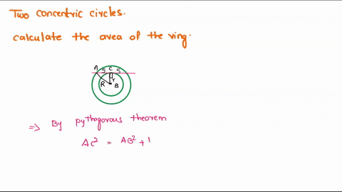 17-two-concentric-circles-are-shown-below-the-length-of-the-chord-of-the-outer-circle-is-10-cm-and-is-tangent-to-the-inner-circle-calculate-the-area-of-the-ring-shaded-part-i0x-sq-cm-647-sq-21816