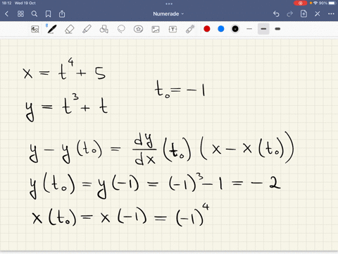find-an-equation-of-the-tangent-to-the-curve-at-the-point-corresponding-to-the-given-value-of-the-parameterx-t4-5-y-t3-t-t-1-66888