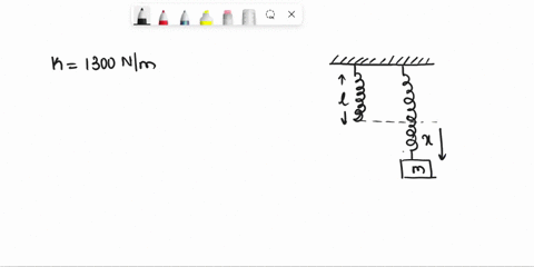 a-mass-of-3kg-hangs-from-a-spring-with-a-spring-constant-of-k1300-nm-calculate-by-how-much-the-spring-is-stretched-if-the-mass-is-in-equilibrium-d-cm-60386
