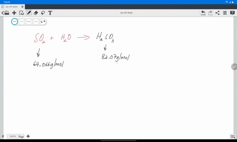 sulfur-dioxide-will-react-with-water-to-form-sulfurous-acid-see-balanced-equation-below-sozg-hzo-3-hzso3-what-mass-of-sulfur-dioxide-is-needed-to-prepare-2786-g-of-hso2-select-one-03394-g-b-49565