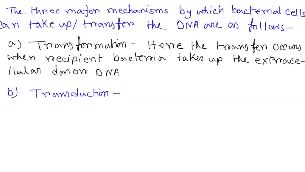 SOLVED 1 How does transformation differ from transduction? 2 How does gene transfer in