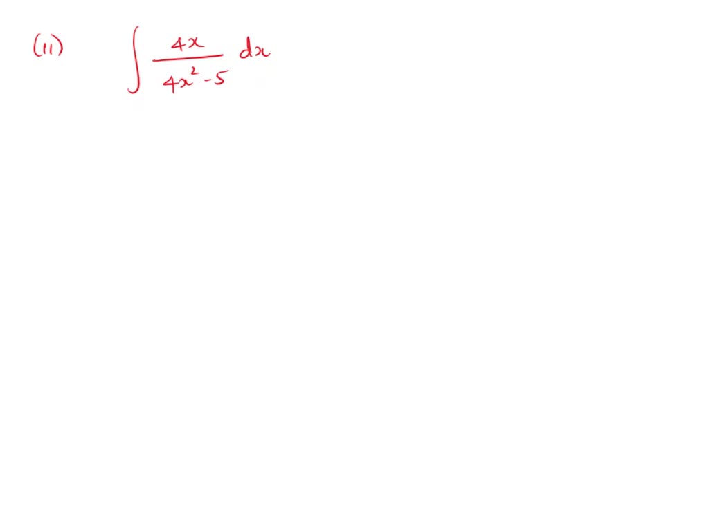 Solved: 8. Evaluating Integrals By Substitution Evaluate The Following 