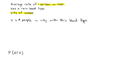 on-the-average-only-1-person-in-1000-has-a-particular-rare-blood-type-find-the-approximate-probability-that-in-a-city-of-10000-people-no-one-has-this-blood-type-give-the-probability-in-the-f-82376