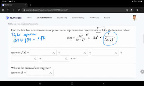 find-the-first-5-non-zero-terms-of-power-series