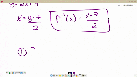 the-function-fx2-x7-is-one-to-one-a-find-an-equation-for-f1-the-inverse-function-b-verify-that-your-equation-is-correct-by-showing-that-fleftf-1xrightx-and-f-1fxx-a-select-the-correct-choice-below-and