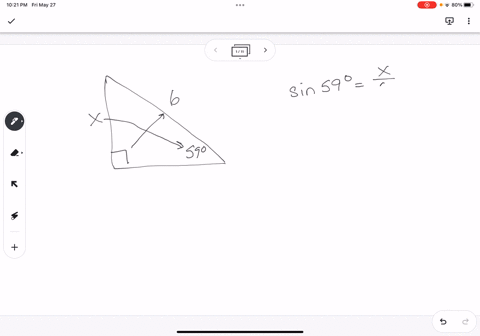 solve-for-x-in-the-triangle-round-your-answer-to-the-nearest-tenth-59-15053