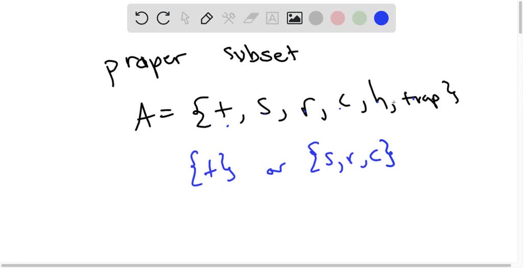 SOLVED How many proper subsets does A = triangle , square rectangle