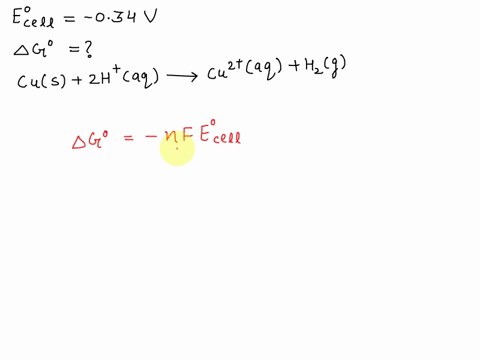 the-standard-cell-potential-ecell-of-the-reaction-below-is-034-v-the-value-of-g-for-the-reaction-is-________-kjmol-cu-s-2h-aq-cu2-aq-h2-g-the-standard-cell-potential-ecell-of-the-reaction-be-98265