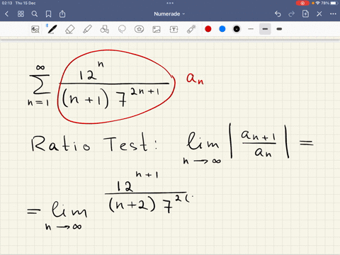 use-the-ratio-test-to-determine-whether-the-series-is-convergent-or-divergent-12n-n-172n-1-n-1-identify-an-evaluate-the-following-limit_-lim-an1-n-an-since-lim-an-n-an-1-select-12402